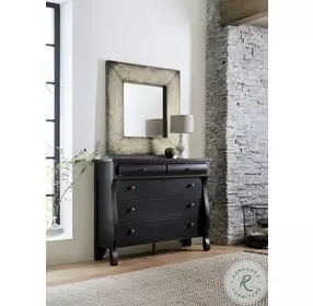 Dolce Vita Black Five Drawer Bureau