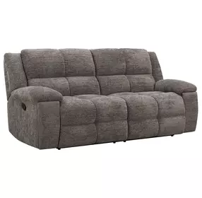 Branton Cabot Stone 90" Manual Reclining Sofa with USB Charging
