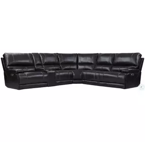 Whitman Verona Coffee Cordless Leather Power Reclining Sectional