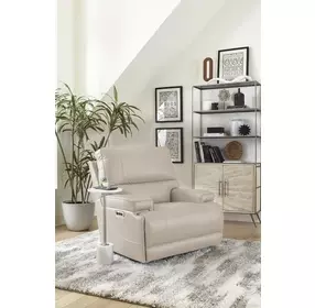 Whitman Verona Linen Cordless Power Recliner with Power Headrest