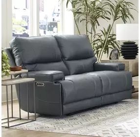 Whitman Verona Azure Cordless 65" Power Reclining Loveseat with Power Headrest