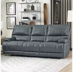 Whitman Verona Azure Cordless 89" Power Reclining Sofa with Power Headrest