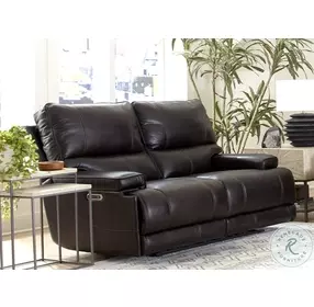 Hemingway Verona Coffee Cordless 65" Power Reclining Loveseat with Power Headrest