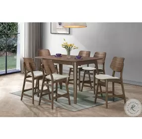 Oscar Walnut Counter Height Dining Table