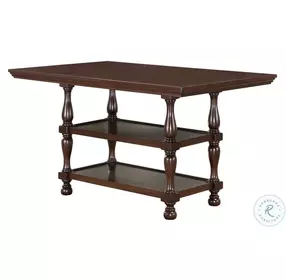 D0961T Brown Cherry Rectangular Gathering Dining Room Set