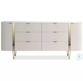 Love At First Sight Matte Pearl 6 Drawer Dresser