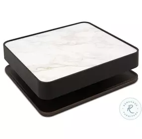 LP 459 Carrara Gold Ceramic Top And Black Occasional Table Set