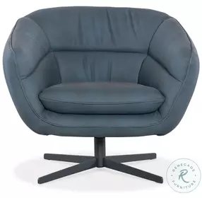Mina Medium Blue Swivel Chair
