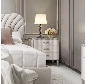 London Place Creamy Pearl 3 Drawer Nightstand