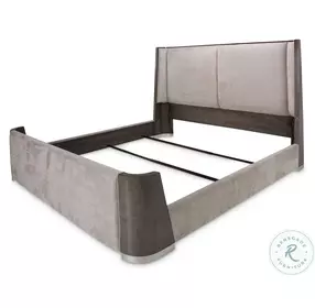 Westwood Chic Slate And Cement California King Upholstered Dual Panel Bed