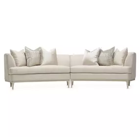 Malibu Crest Pearl 2 Piece Modular Sectional Sofa with Pillow