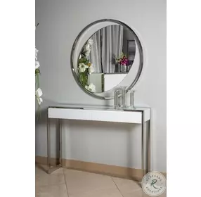 State St Glossy White Console Table