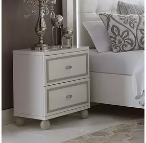 Skyline Cloud White 2 Drawer Nightstand