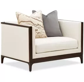Belmont Place Cream Upholstered Matching Accent Chair with Pillow