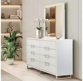 Palm Gate Cloud White 6 Drawer Dresser