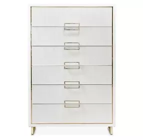Palm Gate Cloud White 6 Drawer Chest