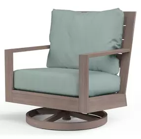 Laguna Cast Mist Upholstered Outdoor Swivel Rocker Club Chair