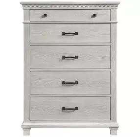 Silver Sands Gray 5 Drawer Chest