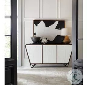 Terra Dark Brown And White Credenza
