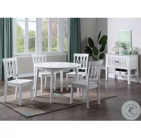Naples White Extendable Dining Table