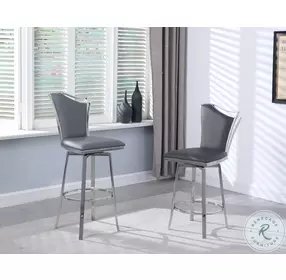 Nadia Gray Swivel Counter Height Stool