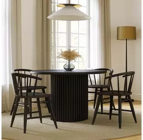 Auden Black 48" Round Dining Table