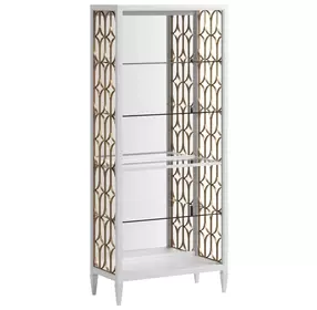 Eave Uplifting White Etagere with 4 Shelves