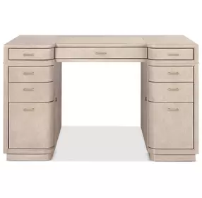 Marlowe Polished Limestone Leather Home Office Set