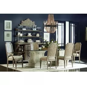 Arch Salvage Mills Brown Upholstered Dining Side Chair Set of 2