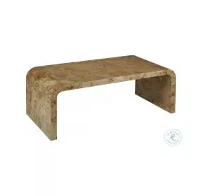 Newbury Light Burlwood Waterfall Coffee Table