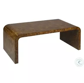 Newbury Dark Burlwood Waterfall Coffee Table
