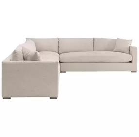 Newport Beige Performance Fabric Outdoor Modular 4 Piece Sectional