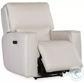 Miles Gray Leather Zero Gravity Power Recliner With Power Headrest