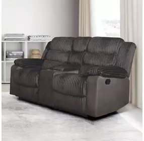 Willow Brown 75" Console Loveseat with Dual Recliner
