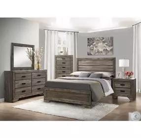 Grayson Gray Oak Queen Panel Bed