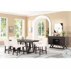 High Line White Upholstered Dining Chair Set Of 2