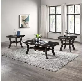 Gia Espresso 3 Piece Occasional Table Set