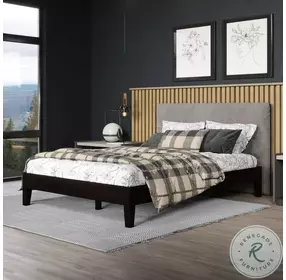 Nix Black Espresso Full Platform Bed