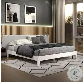 Nix White King Platform Bed