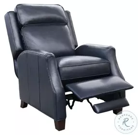 Nixon Shoreham Blue Leather Recliner
