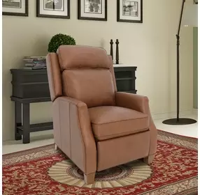 Nixon Dobbs Saddle Leather Push Thru The Arms Recliner
