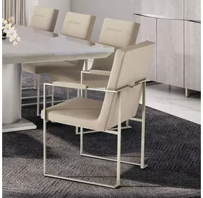 Marin Greige Dining Arm Chair
