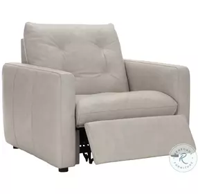 Kaya Grey Leather Power Recliner Chair