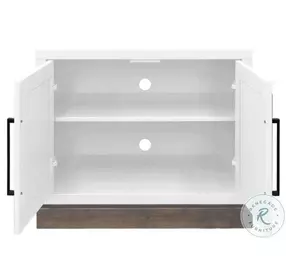 Nora Modular Jasmine White And Barnwood 2 Door Cabinet