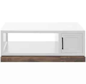 Nora Jasmine White and Barnwood Rectangular Occassional Table Set
