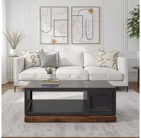 Nora Black and Whiskey Rectangular Cocktail Table