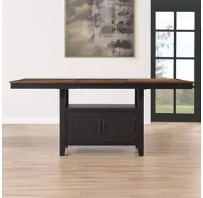Bermuda Black Extendable Rectangular Counter Height Dining Table
