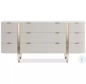 Love At First Sight Matte Pearl 9 Drawer Dresser