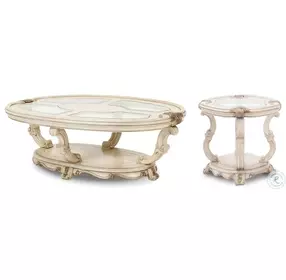 Belle Maison Champagne 60" Oval Cocktail Table