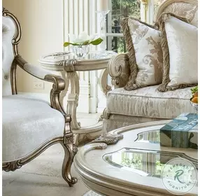 Belle Maison Champagne 28" Oval End Table